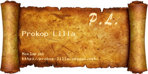 Prokop Lilla névjegykártya