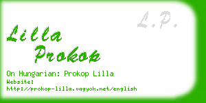 lilla prokop business card